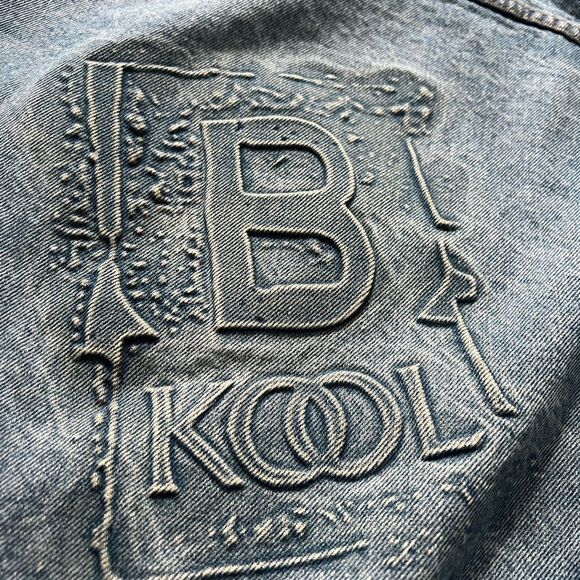 Vintage Made in the 🇺🇸 Men’s B Kool embossed cigarette  80’s Large Denim Jacket - Picture 1 of 10